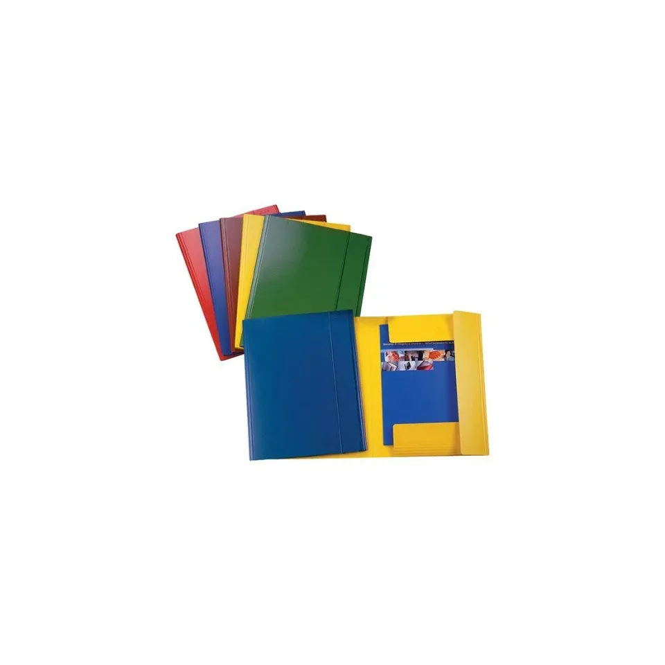 Esselte C42 cartella 3 lembi con elastico blu 25x35 cm