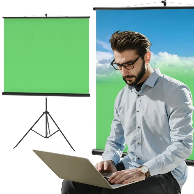 ACROPAQ green screen 200x180 cm con stativo pieghevole