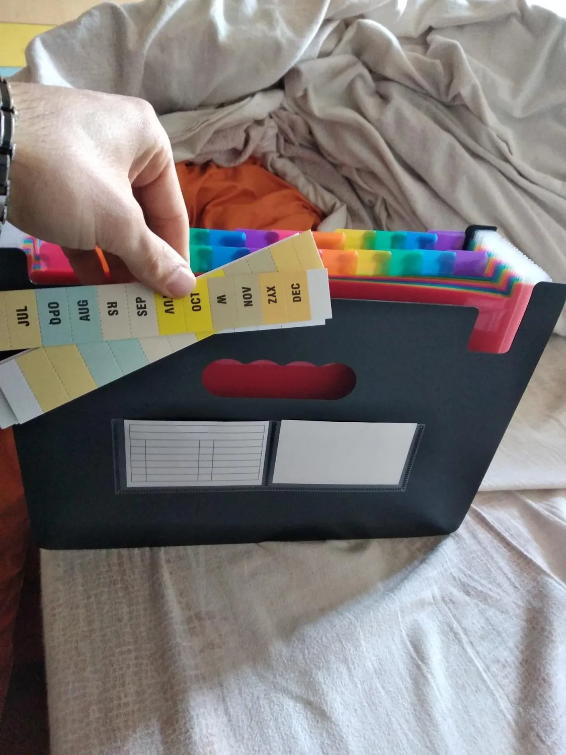 ABClife Portadocumenti A4 Fisarmonica 12 tasche multicolore coperchio