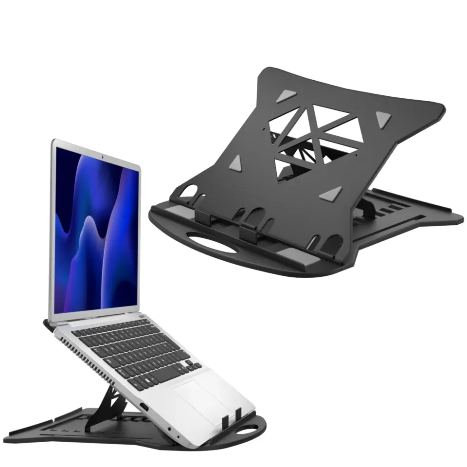Acropaq Supporto Laptop 11-17 Pollici Nero Plastica