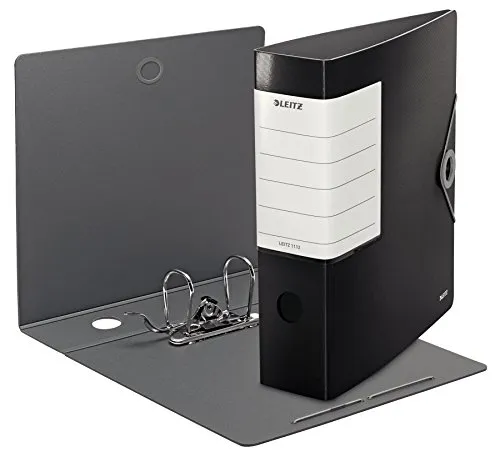 Leitz WOW 11120095 Registratore a Leva Commerciale Dorso 82 mm Nero