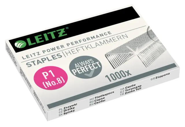 Leitz Ergo WOW 55780000 N°8 punti metallici 1000 pz 15 fogli