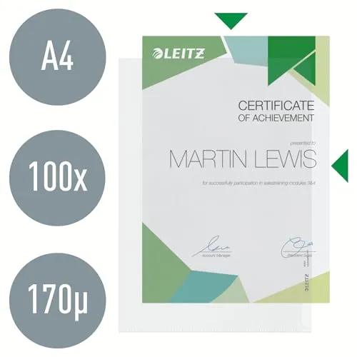 Leitz Ergo WOW busta A4 trasparente goffrata profilo U